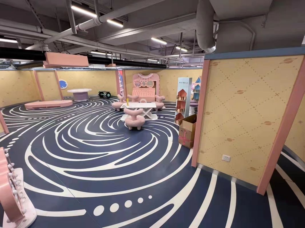 개인화 된 3D 효과 비닐 바닥 PVC 3D 인쇄 테마 공원용 비닐 바닥