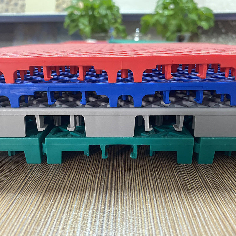 파란색 PP 교차 스포츠 바닥 3.5mm 4.5mm 6mm 야외 스포츠 교차 타일