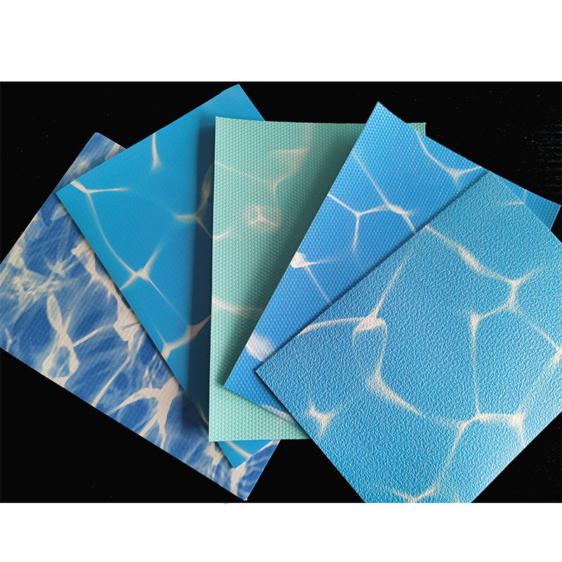 오션 블루 PVC 수영장 라인어 반 UV 1.5mm 1.2mm 강화 된 PVC 라인어 수영장