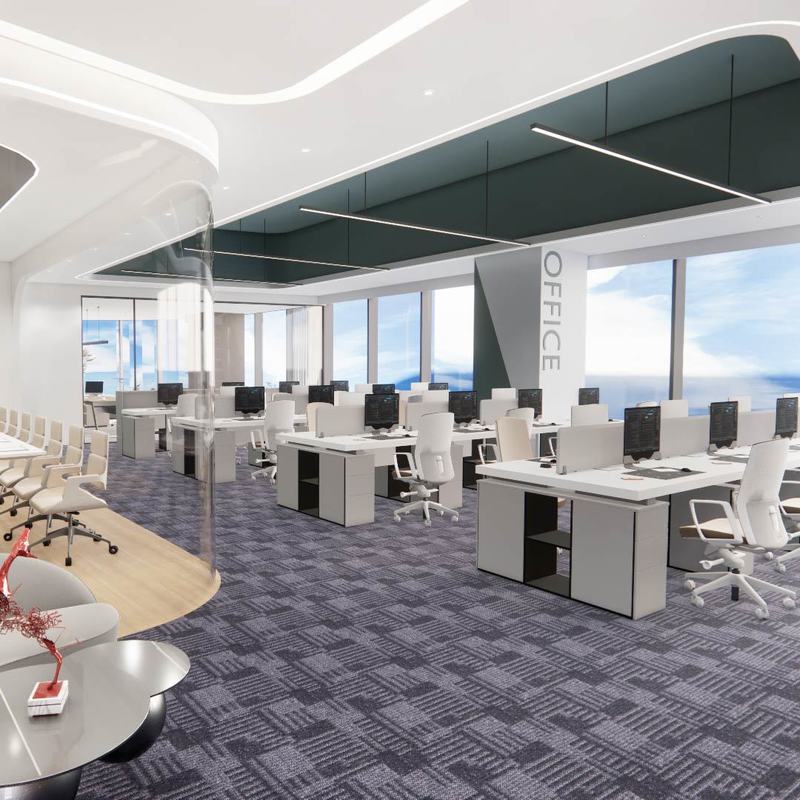 Relle 동질 바닥재로 공간을 업그레이드하세요. 부드러운 흡음 및 단열 카펫