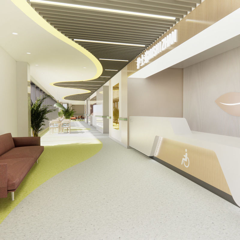 요양원을 위한 미끄럼 방지 위생 비닐 바닥재 – 의료 등급 내구성 버전