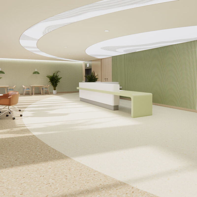 화학물질에 내성이 있는 매듭 없는 균일 비닐 바닥