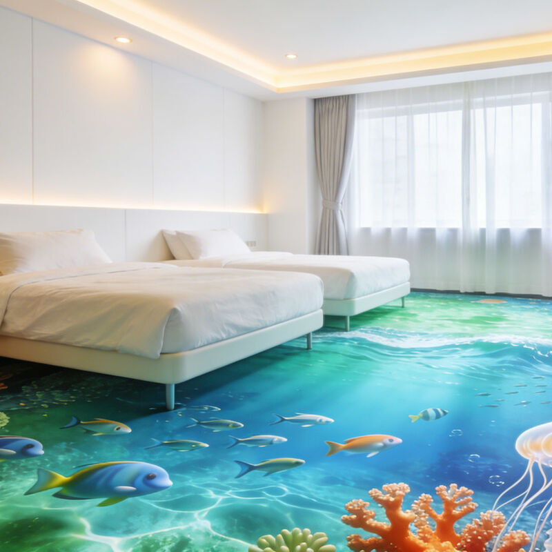 테마 룸의 프리미엄 사용자 지정 이미지 3D 장식 바닥