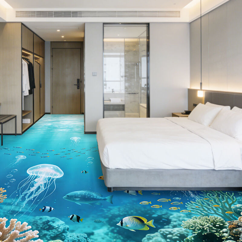 테마 룸의 프리미엄 사용자 지정 이미지 3D 장식 바닥