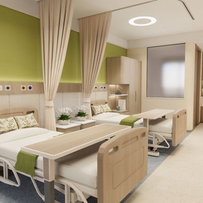 비상용 요양병원 바닥은 항균성, 쉽게 청소 할 수 있습니다.